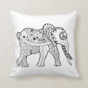 Coussin Griffonnage d'éléphant