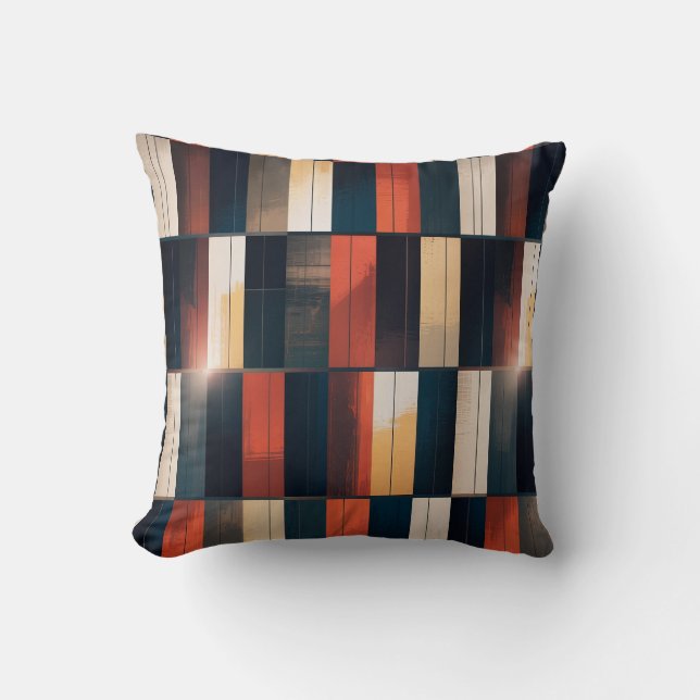 Coussin Grille Écho — Géométrique Moody (Recto)