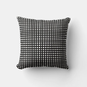 Coussin Grille en maillage carré noir