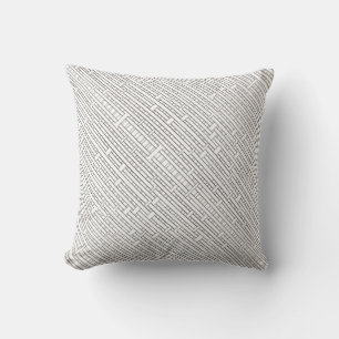Coussin Grille industrielle - Moderne minimaliste noir et 