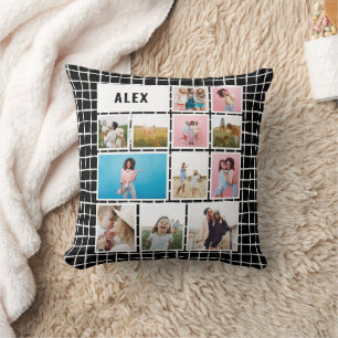 Coussin Grille noir blanc 12 photo moderne minimaliste abs