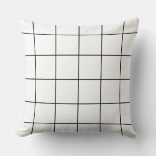 Coussin Grille noir et blanc