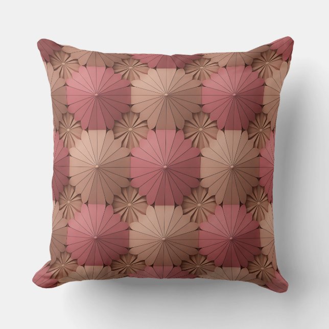Coussin Grille radiante Padma 3D motif batik (Recto)