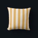 Coussin Grilles Verticales Moutarde Jaune Et Blanc Gratté<br><div class="desc">Bandes verticales - moutarde jaune et crème blanc rayé motif.</div>