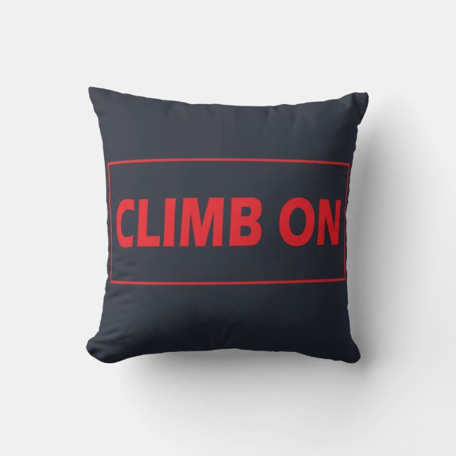 Coussin Grimper sur de l'escalade de rochers (Recto)