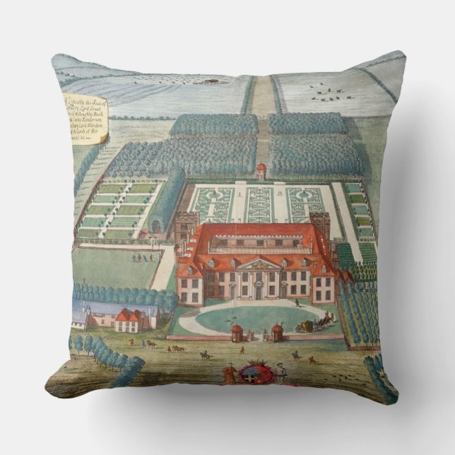 Coussin Grimsthorp dans le comté de Lincoln a gravé par Jo (Recto)