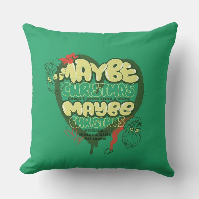Coussin Grinch | Citation de Noël (Recto)