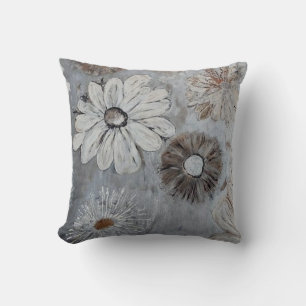 Coussin Gris Avec Argent Et Bronze Concepteur Artistique T