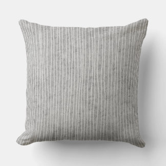 Coussin Gris avec des rayures pâles Lancer l'oreiller