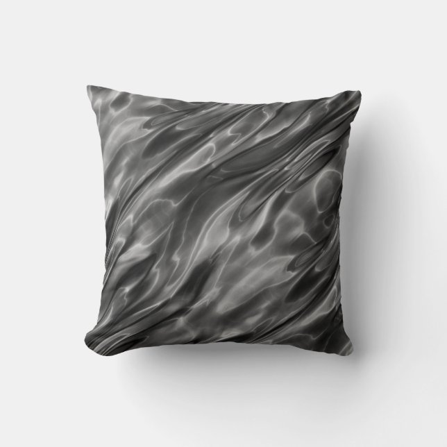 Coussin Gris blanc et noir Conception abstraite moderne (Recto)