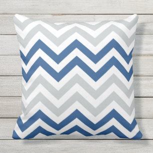 Coussin Gris bleu Chevron