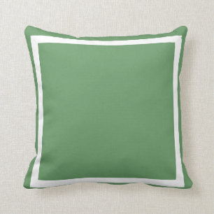 coussin gris-bleu vert uni