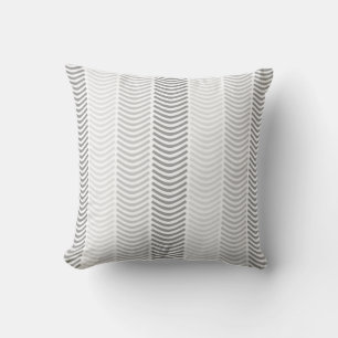Coussin Gris Chevron Motif/Imprimer