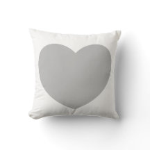 Coussin gris de coeur