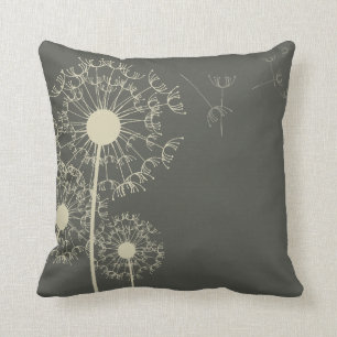 Coussin gris de pissenlit