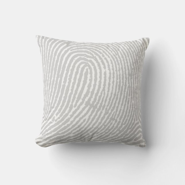 Coussin Gris d'empreinte digitale (Recto)