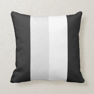 Coussin Gris et blanc noirs