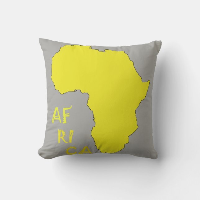 Coussin gris et jaune d'Afrique (Recto)