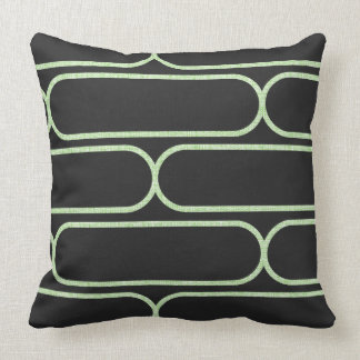 Coussin Gris et lt Green de carreau de sablier de planche