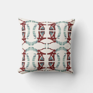 Coussin Gris gris foncé de la mer rouge foncé Grand carrel