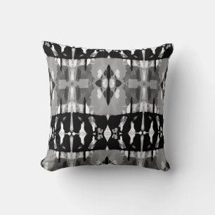 Coussin Gris Noir Blanc Méditerranée Grande mosaïque Carre
