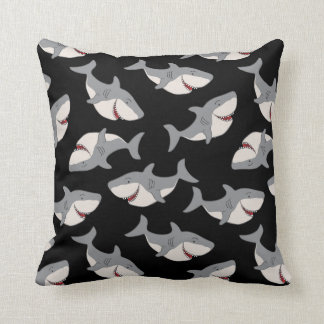 Coussin gris noir drôle mignon de coussin de motif