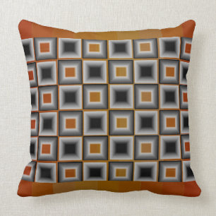 Coussin gris noir orange d'automne de Wildness de