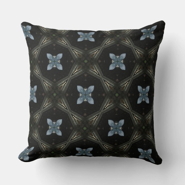 Coussin Gris Plante Sprout Lumière Base Motif Design (Recto)