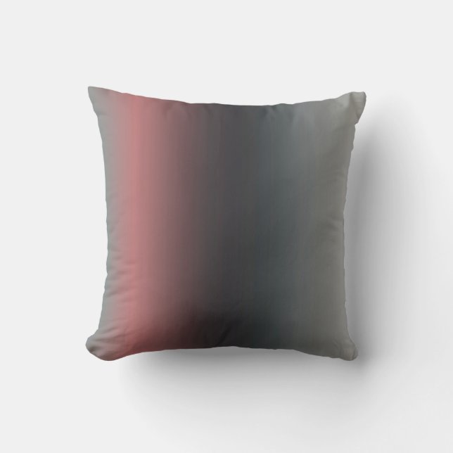 Coussin Gris, rose, dégradé noir, Ombre. (Recto)