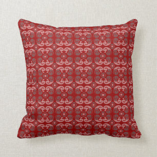 Coussin gris rouge de bois de charpente modifié la