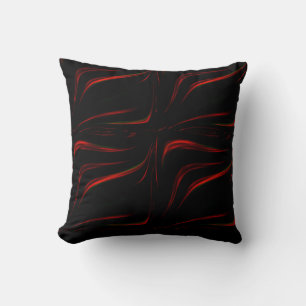 Coussin Gris rouge sur arrière - plan noir