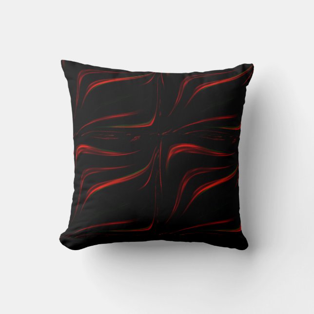 Coussin Gris rouge sur arrière - plan noir (Recto)