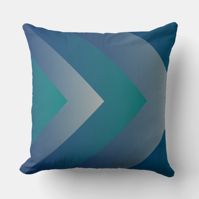 Coussin gris sarcelle marine (Recto)
