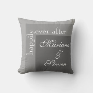 Coussin Gris Simple Mariage moderne