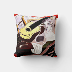 Coussin Gris - Table de musicien,