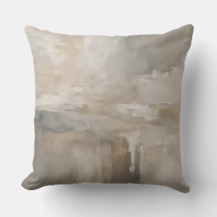Coussin Gris Taupe Beige Neutre Abstrait