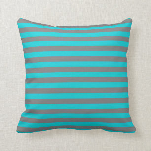 Coussin Gris turquoise et charbonnier