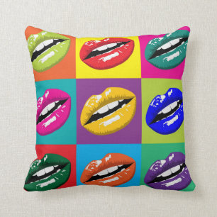 Coussin Gros Carrés Lips Pop Art