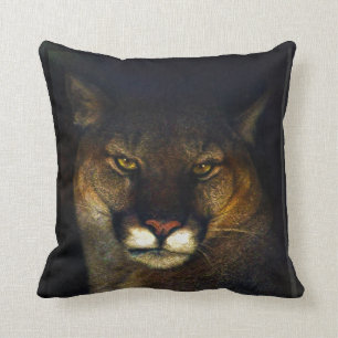 Coussin Gros Chat Cougar Mountain Lion Art Design