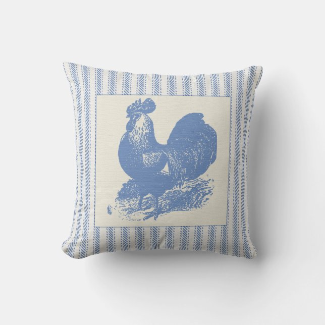 Coussin Gros coq ou coq avec cueillette (Recto)