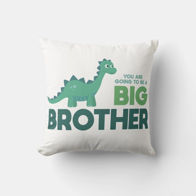 Coussin Gros frère faire-part de grossesse (Recto)
