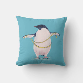 Coussin Gros pingouin drôle mignon sur le régime