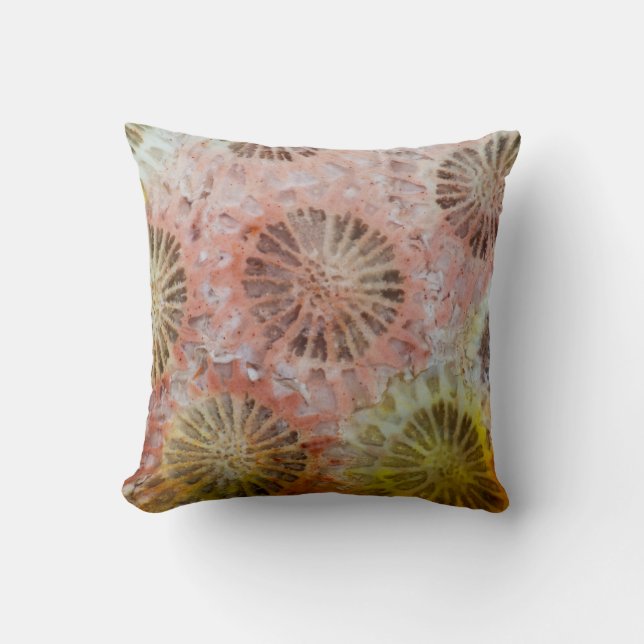Coussin Gros plan de corail rose (Recto)