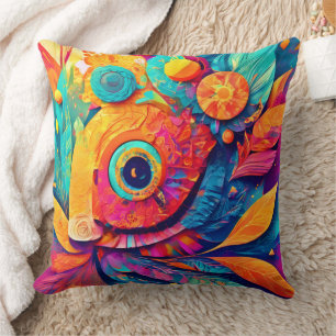 Coussin Gros plan De La Feuille En Forme D'Oeil