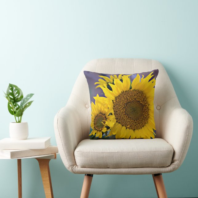 Coussin Gros plan des tournesols (Chaise)
