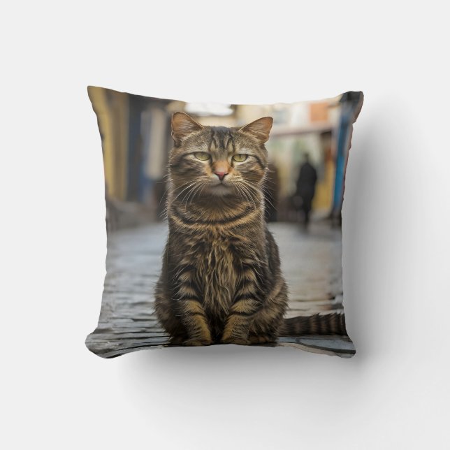 Coussin Gros Plan Du Chat Mélange N° 2 (Recto)