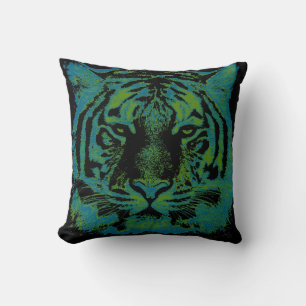 Coussin Gros plan du visage du tigre