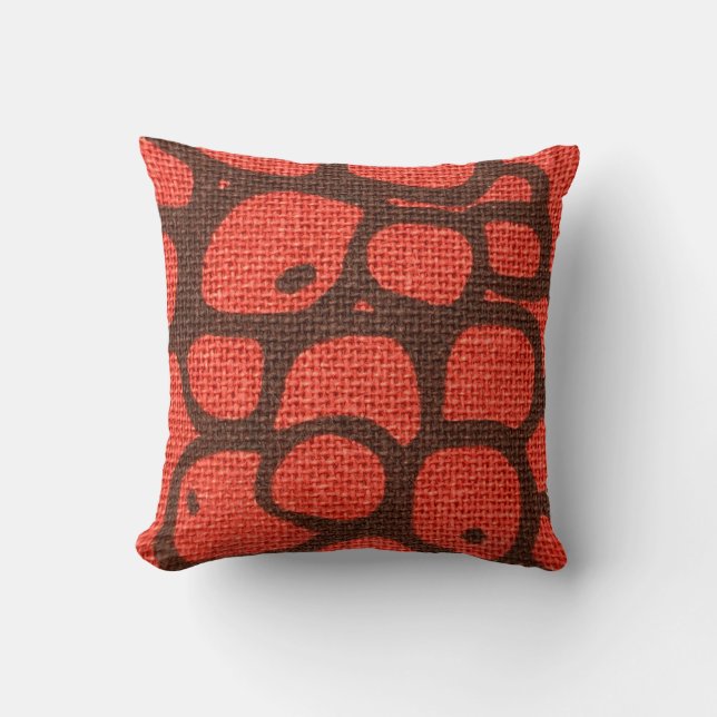 Coussin Gros plan d'un motif abstrait en tissu texturé (Recto)