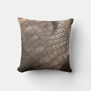 Coussin Gros plan en cuir élégant : Motif texturé