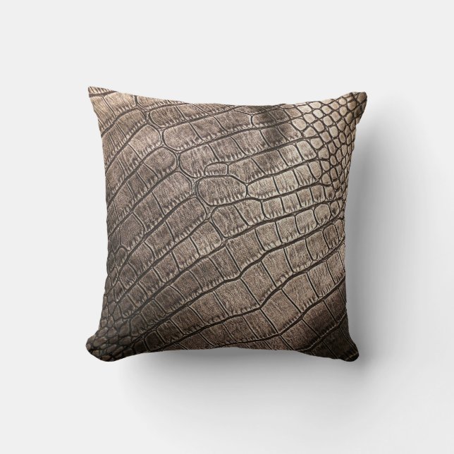 Coussin Gros plan en cuir élégant : Motif texturé (Recto)